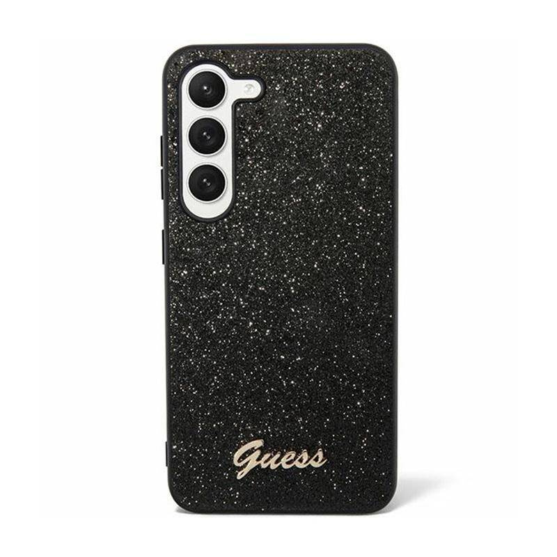 Guess Glitter Flakes Metal Logo Case Etui Samsung Galaxy S24 Ultra