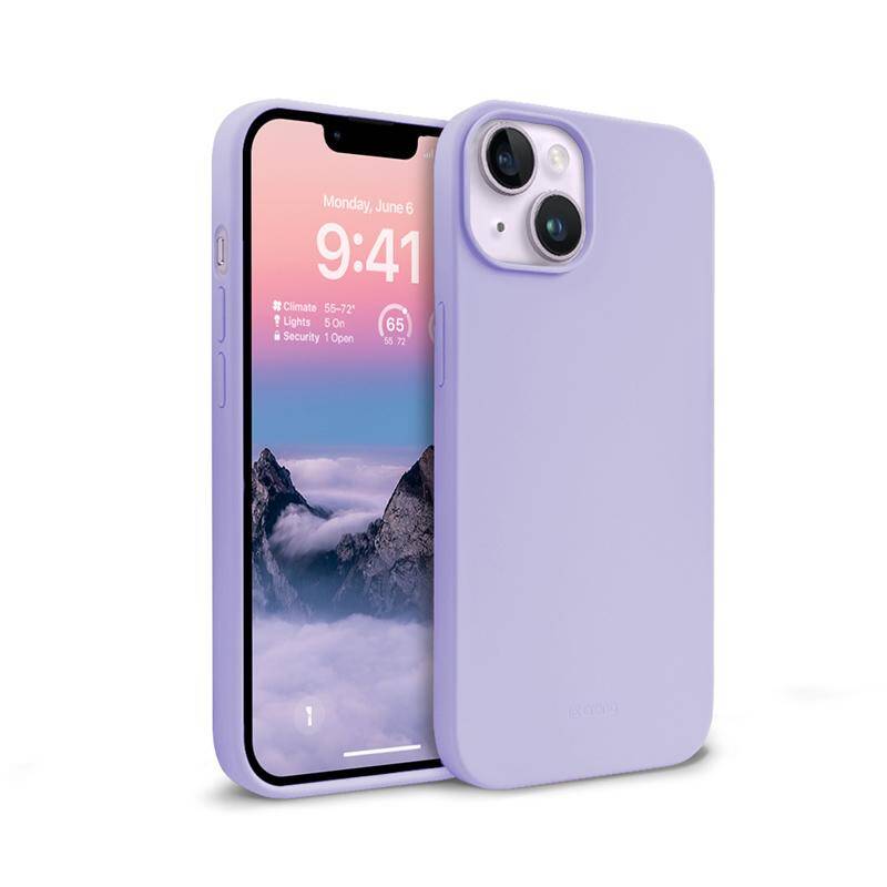 Crong Color Cover Liquid Silicone Case for iPhone 14 Max Purple