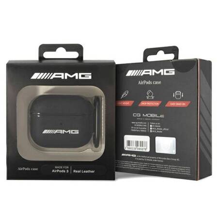 AMG Leather Big Logo - Case for Apple AirPods 3 (Black)