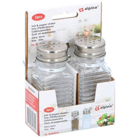 Alpina - Glass salt and pepper shakers