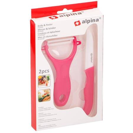 Alpina - Peeler + vegetable cutter set (Pink)