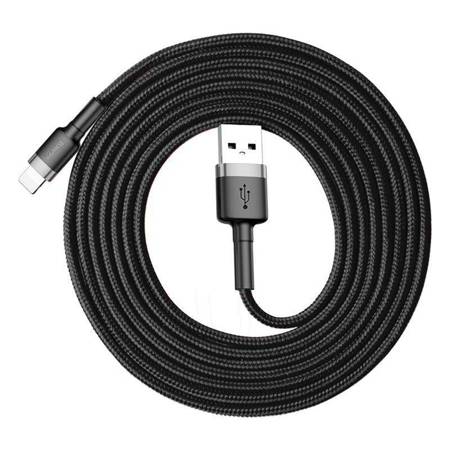 Baseus - Cafule Cable USB to Lightning, 1.5 A, 2 m (Gray/Black)