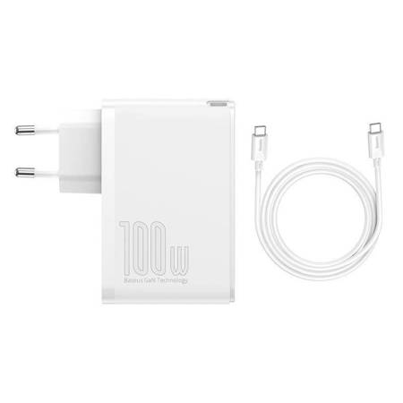 Baseus GaN2 Pro- Fast charger 2xUSB + 2xUSB-C 100W (white)