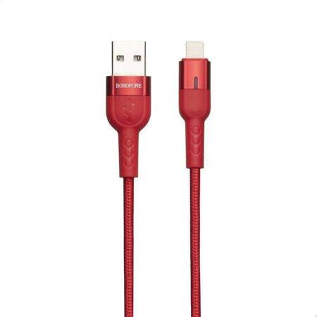 Borofone Starlight - 1.2 m USB to Lightning connection cable (red)