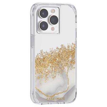 Case-Mate Karat - Case decorated in gold for iPhone 14 Pro (Marble)