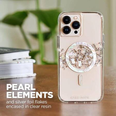 Case-Mate Karat MagSafe - Case decorated with mother-of-pearl for iPhone 14 Pro (A Touch of Pearl)