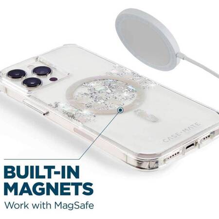 Case-Mate Karat MagSafe - Case decorated with mother-of-pearl for iPhone 14 Pro (A Touch of Pearl)