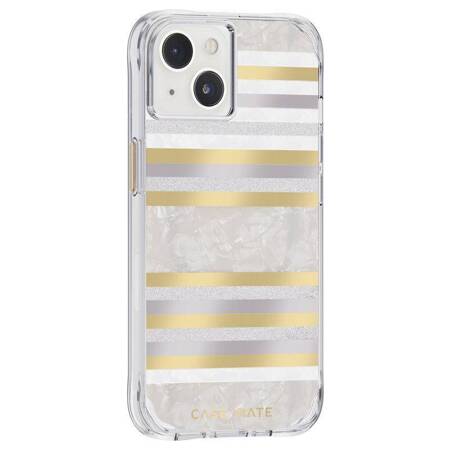 Case-Mate Pearl Stripes MagSafe - Case decorated with mother-of-pearl for iPhone 14 (Pearl Strtripes)