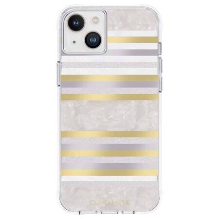 Case-Mate Pearl Stripes MagSafe - Case decorated with mother-of-pearl for iPhone 14 Plus (Pearl Stripes)