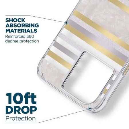 Case-Mate Pearl Stripes MagSafe - Case decorated with mother-of-pearl for iPhone 14 Pro Max (Pearl Stripes)