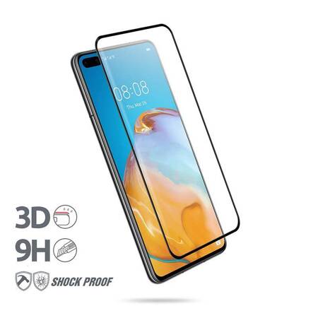 Crong 3D Armour Glass 9H Full Screen Tempered Glass Huawei P40 + installation frame