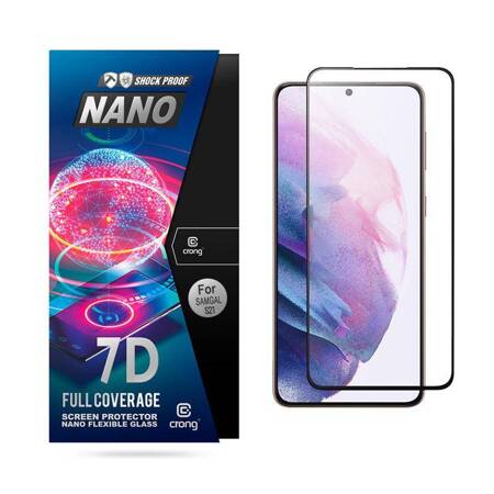 Crong 7D Nano Flexible Glass – Full Coverage Hybrid Screen Protector 9H Samsung Galaxy S21