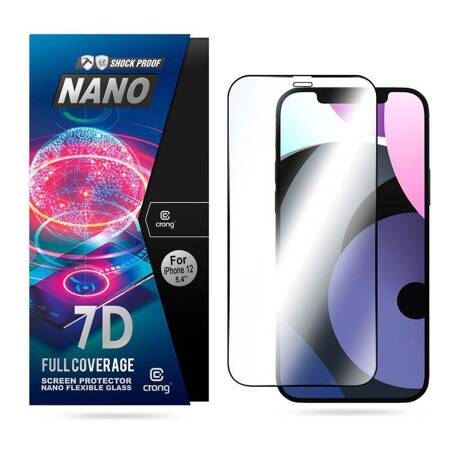 Crong 7D Nano Flexible Glass – Full Coverage Hybrid Screen Protector 9H iPhone 5.4 iPhone 12