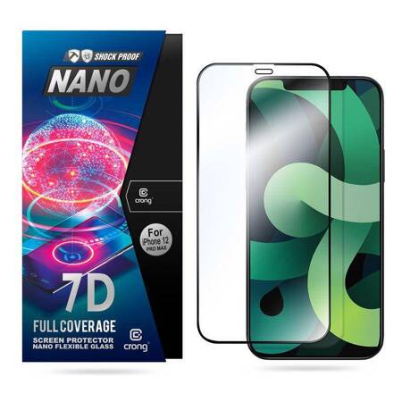 Crong 7D Nano Flexible Glass – Full Coverage Hybrid Screen Protector 9H iPhone 6.1 iPhone 12 Pro Max