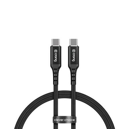 Crong Armor Link - USB-C to USB-C 100W 5A Braided cable 120cm (Black)