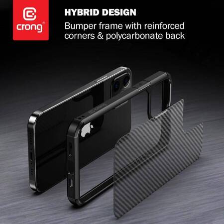 Crong Clear Cover - Protective Case for iPhone 12 Mini (black)