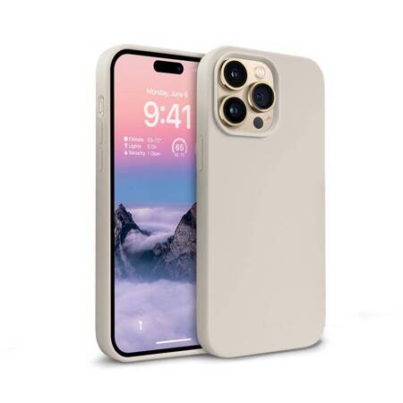 Crong Color Cover Liquid Silicone Case for iPhone 14 Pro (Stone)