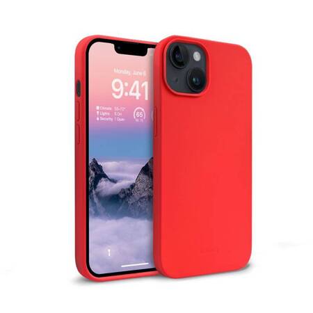 Crong Color Cover Liquid Silicone Case for iPhone 14 (Red)