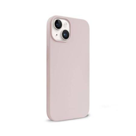 Crong Color Cover Liquid Silicone Case for iPhone 14 (Sand Pink)