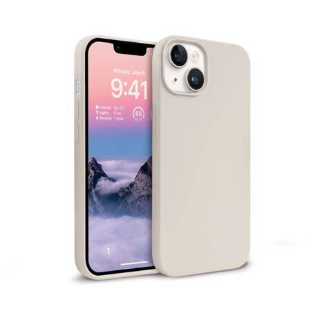 Crong Color Cover Liquid Silicone Case for iPhone 14 (Stone)