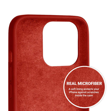 Crong Color Cover Silicone Case for iPhone 13 Pro (Red)