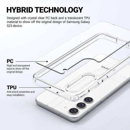 Crong Crystal Shield Cover - Protective case for Samsung Galaxy S23 (Clear)