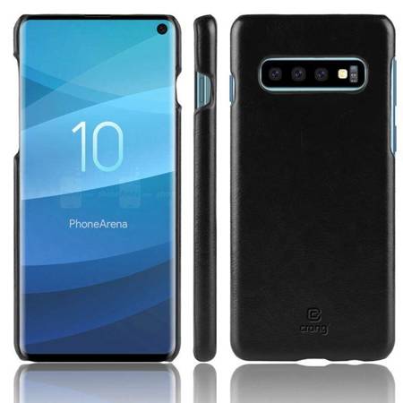 Crong Essential Cover - PU Leather Case for Samsung Galaxy S10 (black)