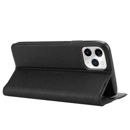 Crong Folio Case - PU Leather Case for iPhone 11 Pro Max (Black)
