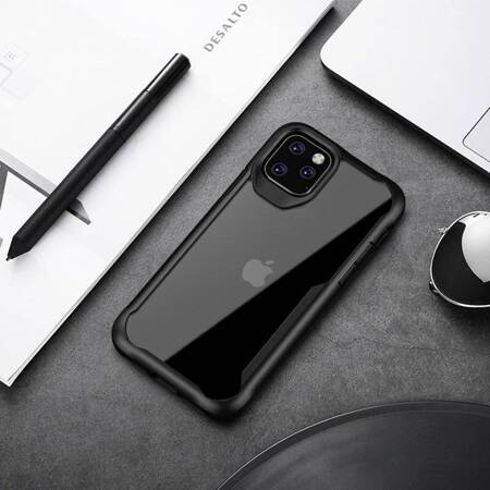 Crong Hybrid Clear Cover - Protective Case for iPhone 11 Pro (Black)