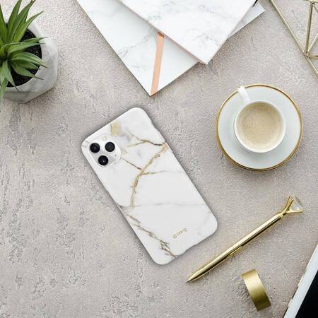 Crong Marble Case – Case for iPhone 11 Pro (White)