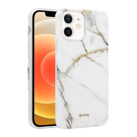 Crong Marble Case - Case for iPhone 12 Mini (white)