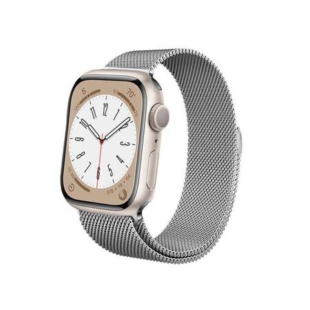 Crong Milano Steel for Apple Watch 42/44/45mm (Silver)