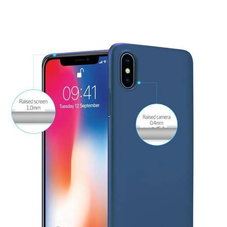 Crong Smooth Skin - Protective Case for iPhone Xs / X (blue)