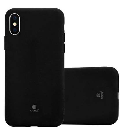 Crong Soft Skin Cover - Protective Case for iPhone Xs / X (black)