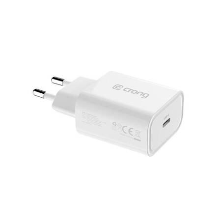 Crong USB-C Travel Charger – Wall charger USB-C Power Delivery 20W (white)