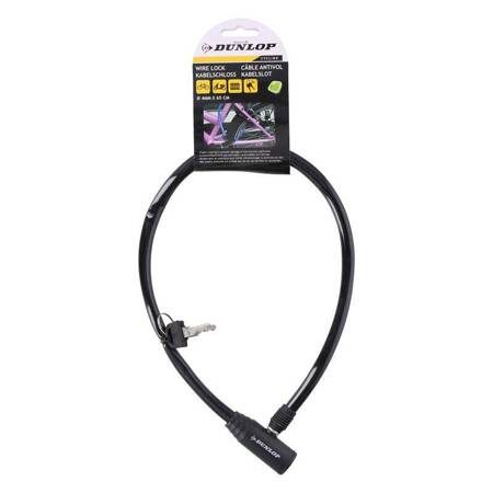 Dunlop - Cable, anti-theft bicycle lock (black)