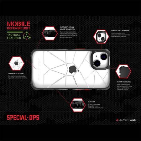 Element Case Special Ops X5 - Case for iPhone 14 Plus (Mil-Spec Drop Protection) (Smoke/Black)