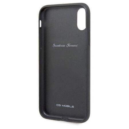 Ferrari Lether Case Hard Case for iPhone Xs / X (Black)