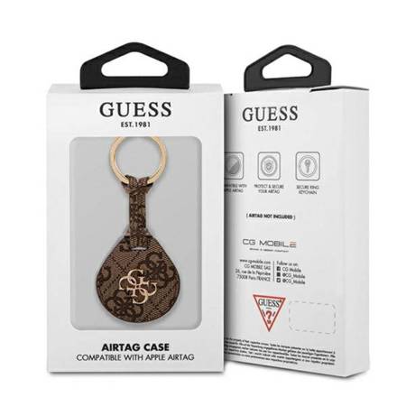 Guess 4G Big Metal Logo - Case for AirTag (Brown)