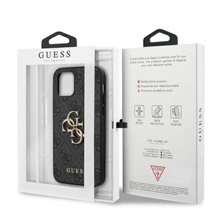 Guess 4G Big Metal Logo - Case for iPhone 12 Pro Max (Grey)