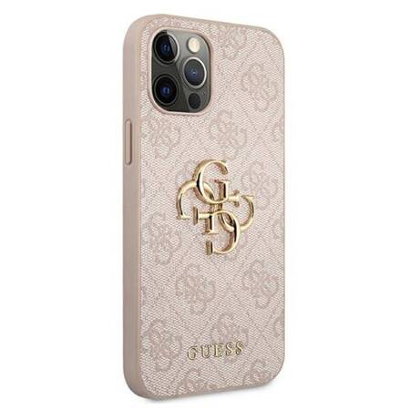 Guess 4G Big Metal Logo - Case for iPhone 12 / iPhone 12 Pro (Pink)