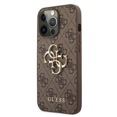 Guess 4G Big Metal Logo - Case for iPhone 13 Pro (Brown)