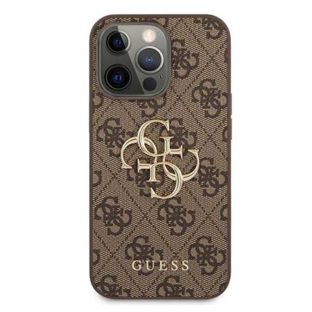 Guess 4G Big Metal Logo - Case for iPhone 13 Pro Max (Brown)