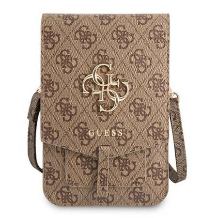 Guess 4G Big Metal Logo Phone Bag - Bag with a smartphone compartment (brown)