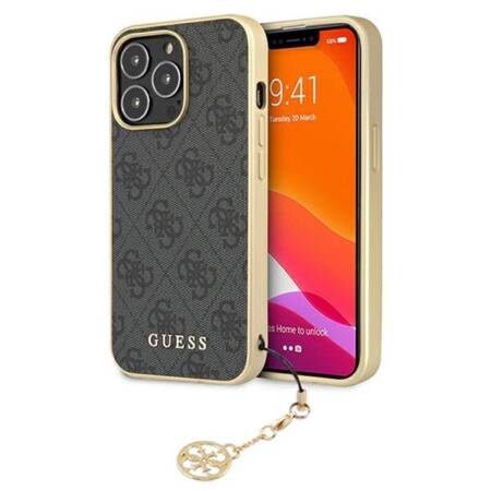 Guess 4G Charms Collection - Case for iPhone 13 Pro (Grey)