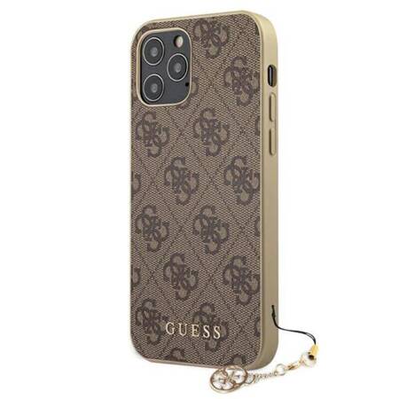 Guess 4G Charms Collection - iPhone 12 / iPhone 12 Pro Case (Brown)