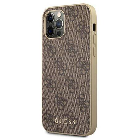 Guess 4G Collection - Case for iPhone 12 / iPhone 12 Pro (Brown)