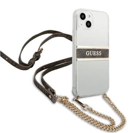Guess 4G Gold Stripe Crossbody - Case for iPhone 13 mini