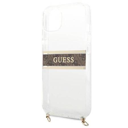 Guess 4G Gold Stripe Crossbody - Case for iPhone 13 mini