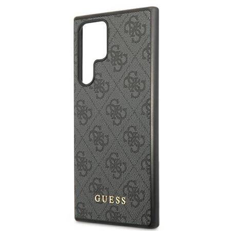 Guess 4G Metal Gold Logo  - Case for Samsung Galaxy S22 Ultra (Grey)